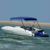 vidaXL 4-Bow Bimini Top Marineblau 243x(230-244)x137 cm Náhled obrázku produktu 2