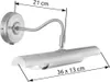 A silver picture light fixture with dimensions indicated. Produktbild-Vorschau