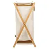 Wäschekorb faltbare Wäschebox aus Bambus 56.5x50x34cm Produktbild-Vorschau 8