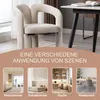 A chair is shown in a room, with smaller images below showing different room settings where the chair could be used. Voir les images du produit