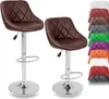 TRESKO 2er Set Barhocker Braun Barstuhl 360° Frei Drehbar Produktbild-Vorschau 1