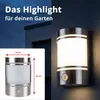 Grafner Design Edelstahl Wandlampe mit Bewegungsmelder und Produktbild-Vorschau 6