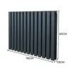 Oválný trubkový radiátor - 600 mm x 780 mm - antracitově Náhled obrázku produktu 5