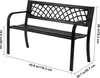 SucceBuy Outdoor Bank 46“ Metall Gartenbank für draußen, Produktbild-Vorschau 7