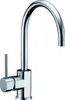 A chrome kitchen faucet on a white background. Produktbild-Vorschau