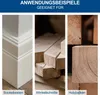 A collage of three images showing different applications of a saw, with German text labels. Produktbild-Vorschau