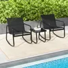 3dílný houpací bistro set, sada terasového nábytku se 2 Náhled obrázku produktu 2