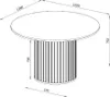 Design Esstisch Tisch Roma DO-8 rund Esszimmer 120 x 75 cm Produktbild-Vorschau 4