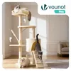 VOUNOT® Arbre à chat 112cm, Arbre à chat multi-niveaux avec Voir les images du produit 2