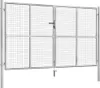 Brama Ogrodowa, Galwanizowana Stal, 306X200 Cm, Srebrna Podgląd zdjęcia produktu 1