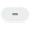A close-up view of a white USB-C port on a white charger. Produktbild-Vorschau