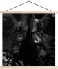 MuchoWow® Textilposter Blumen - Kuh - Dschungel - Schwarz - Produktbild-Vorschau 1