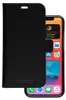 A black flip phone case is shown partially covering an iPhone displaying widgets. Anteprima dell’immagine prodotto