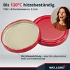 25x WELLGRO Einmachgläser 435ml – Schraubdeckel TO82 rot Produktbild-Vorschau 3