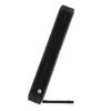 A side view of a black digital thermometer/hygrometer with a small silver button on its side, standing on a thin black kickstand. Anteprima dell’immagine prodotto