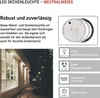 LED Deckenleuchte, rund, schw./w. 14W neutralweiss Produktbild-Vorschau