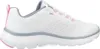 Side view of a white athletic shoe with pink and gray accents. Podgląd zdjęcia produktu