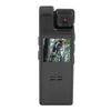 A black body camera with a small screen displaying a cyclist. Náhľad obrázku produktu