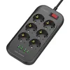 LDNIO SE6403 Vcensobn zsuvka s 6 zsuvkami, 4x USB, svteln Náhled obrázku produktu 1