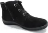 A black suede boot with laces and a side zipper. Anteprima dell’immagine prodotto