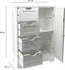 FineBuy schmaler Standschrank Schubladen & Tür 80 cm Produktbild-Vorschau 3