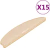 vidaXL Maty na schody 15 szt. Kremowy 65x21x4 cm Podgląd zdjęcia produktu 1