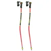 A pair of red and black ski poles with yellow accents on a white background. Produktbild-Vorschau