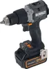 A cordless drill with a battery pack attached, shown against a white background. Voir les images du produit