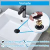 Nafall Ablaufgarnitur Waschbecken Mit Überlauf - Pop Up Produktbild-Vorschau 2