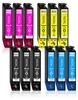 A collection of printer ink cartridges arranged in rows. Produktbild-Vorschau