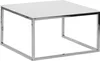 BELIANI Couchtisch 2er Set Weiß mit Silber Glastischplatte Produktbild-Vorschau 4