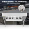 A commercial kitchen exhaust hood is shown in front of other kitchen equipment. Náhled obrázku produktu