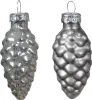 Christbaumschmuck Zapfen 6cm Glas 12 Stück - Marmorgrau Produktbild-Vorschau 2