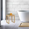 Pouf Relaxdays in legno, A x L x P: 46 x 40 x 30 cm, fino a Anteprima dell’immagine prodotto 2