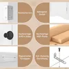 Collage of product features and materials for a bathroom cabinet. Náhled obrázku produktu