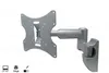 A silver TV wall mount is shown against a white background. Icons indicating screen size, weight capacity, and other features are visible at the bottom. Anteprima dell’immagine prodotto