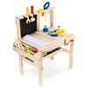 A wooden toy workbench with various tools and accessories. Náhled obrázku produktu