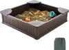 SucceBuy Sandkasten mit Abdeckung, 48,6 x 48,6 x 12,4 Zoll Produktbild-Vorschau 1