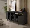 Sideboard, Highboard, 200x35x87cm, 4 Türen, Elektrokamin. Produktbild-Vorschau 3
