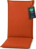 An orange chair cushion with a tag attached. Podgląd zdjęcia produktu