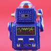 Roboter kleiner Weltraum Roboter blau Blechroboter Produktbild-Vorschau 10