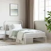 vidaXL Cadre de lit avec tête de lit en métal blanc 100x200 Voir les images du produit 8