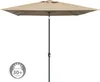 Sonnenschirm 3x3m quadratisch creme Garten Balkon knickbar Produktbild-Vorschau 7