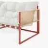 Loungeset 'Karg' Sofa mit Couchtisch Kissen Rattanoptik Rot Produktbild-Vorschau 6