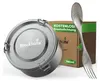 Blockhütte Edelstahl Brotdose Rund 780ml - Auslaufsichere Produktbild-Vorschau 1