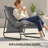 Outsunny Loungesessel Outdoor Balkonsessel mit Hocker 13 cm Produktbild-Vorschau 5