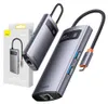 BASEUS HUB Adapter 4in1 WKWG070113/BS-OH067 0,17m grau Produktbild-Vorschau 1