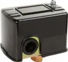 A black pressure switch with gold and silver metal accents, shown from a diagonal angle against a white background. Podgląd zdjęcia produktu