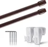 Vitragestangen Braun 80–120 cm ausziehbar (2er-Pack), Produktbild-Vorschau 1