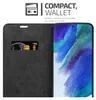 A close-up of a black phone case with a card slot, showing a credit card inside. A smartphone is also partially visible. Anteprima dell’immagine prodotto